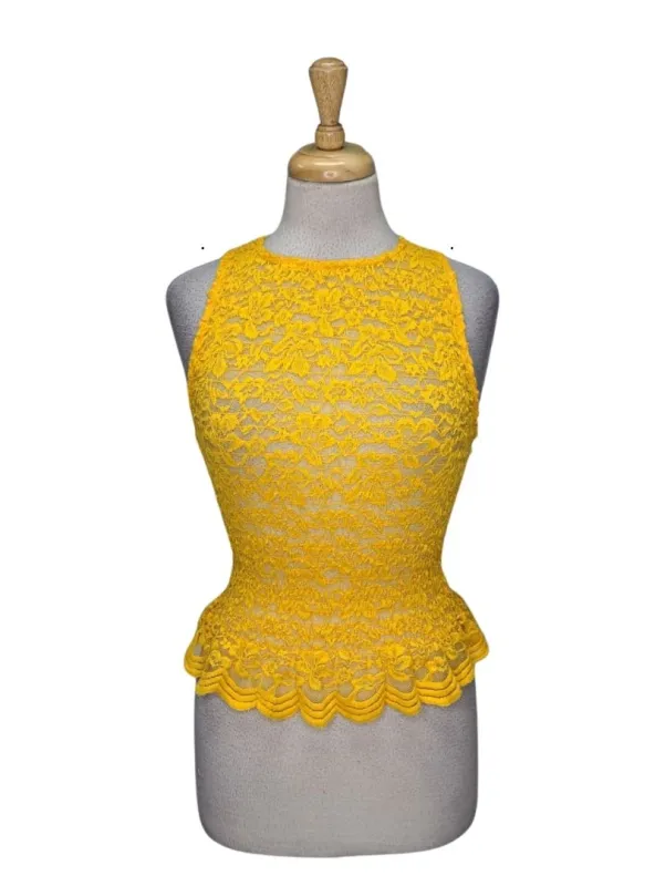 Forever 21 Ladies Detailed Top - Yellow sold by FBO