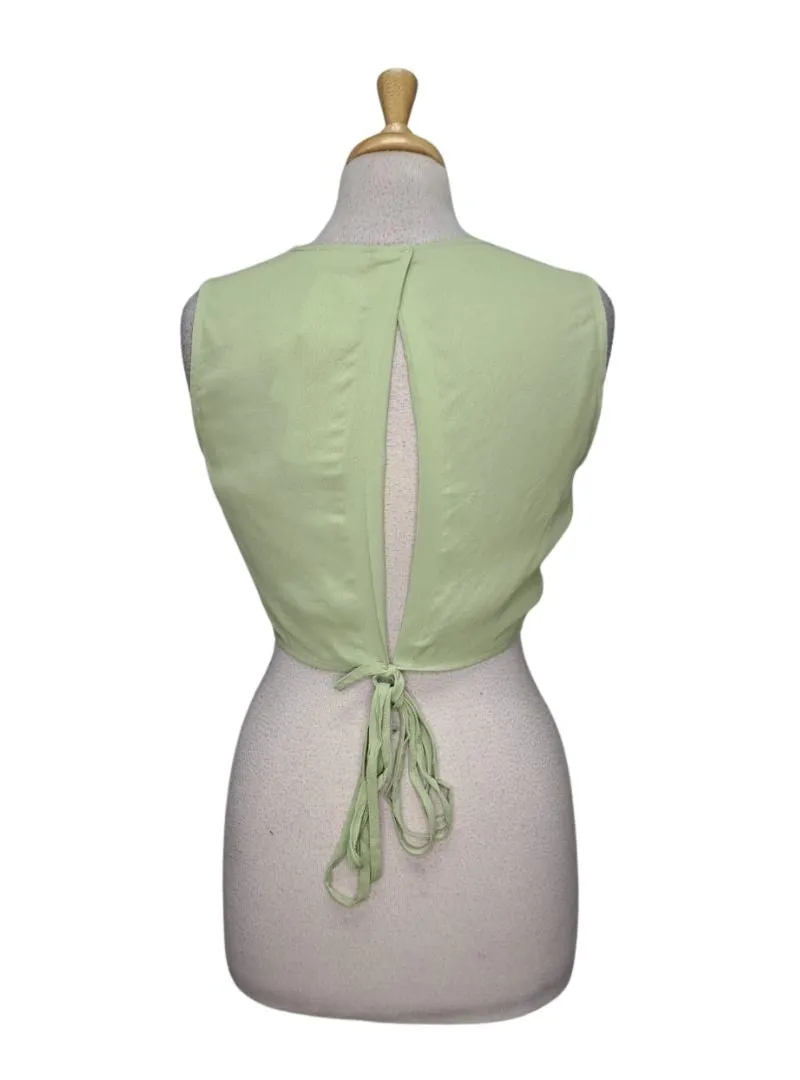 Leger Ladies Back Tie Crop Top - Green sold by FBO product image thumbnail 2