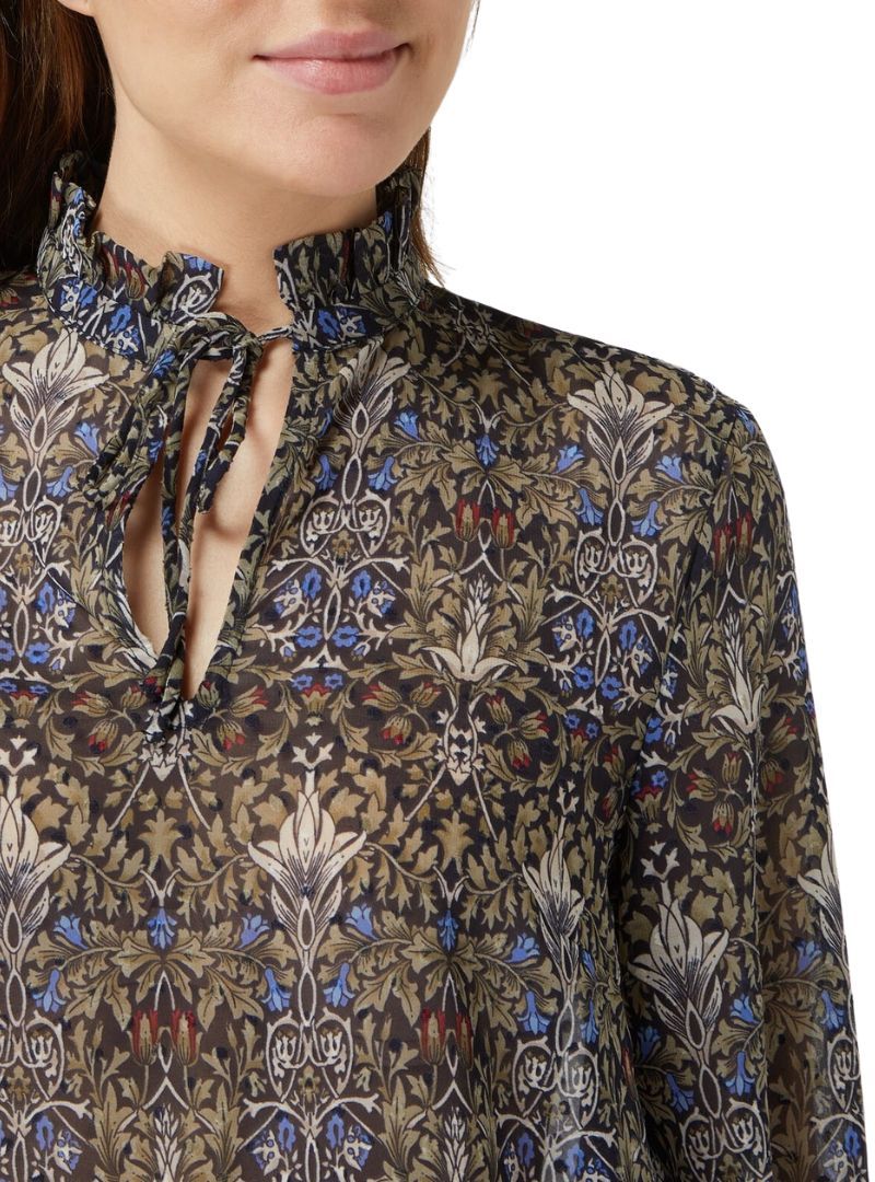 DETAILED NECK TIE MESH BLOUSE sold by FBO product image thumbnail 3