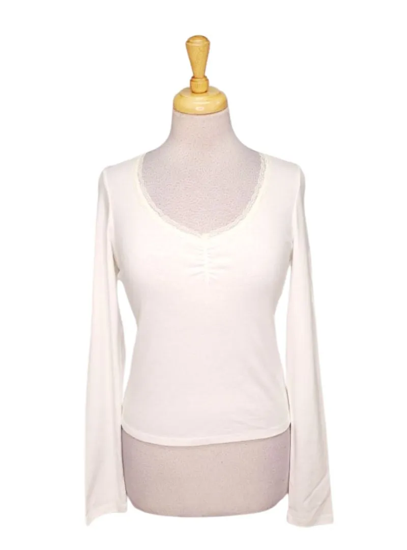 Terranova Ladies Long Sleeve T-shirt - White sold by FBO