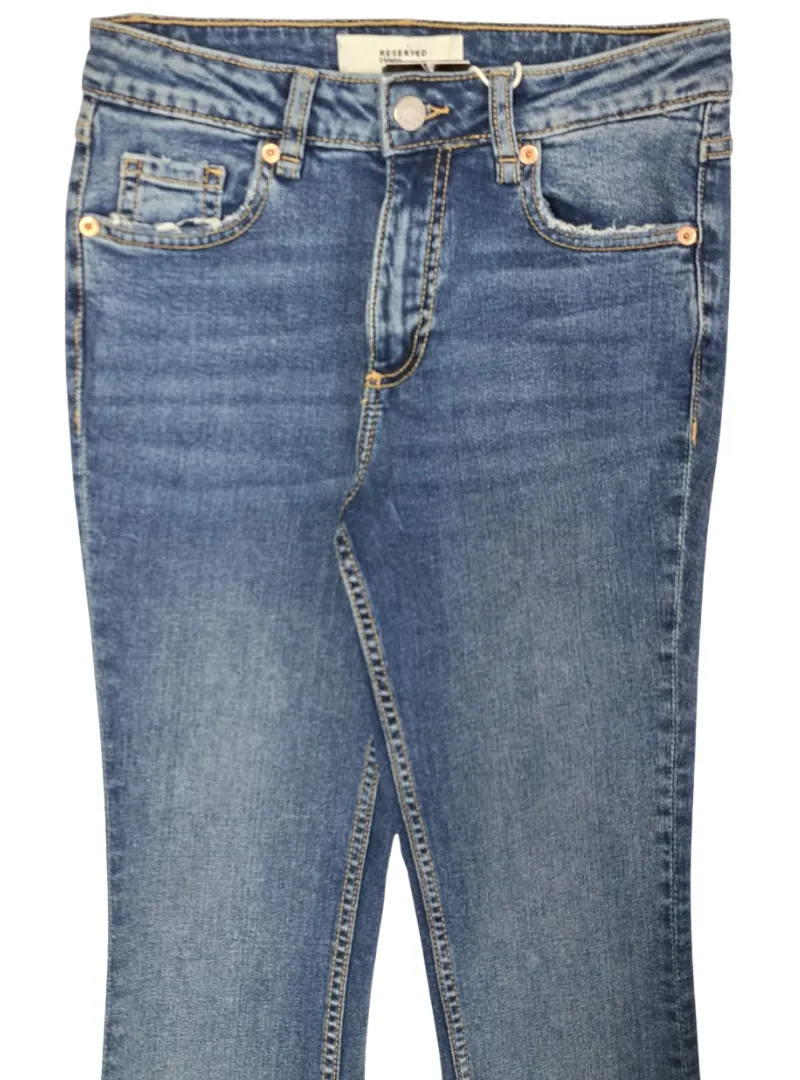Reserved Ladies Rib Detail Bootcut Jeans - Blue sold by FBO product image thumbnail 3