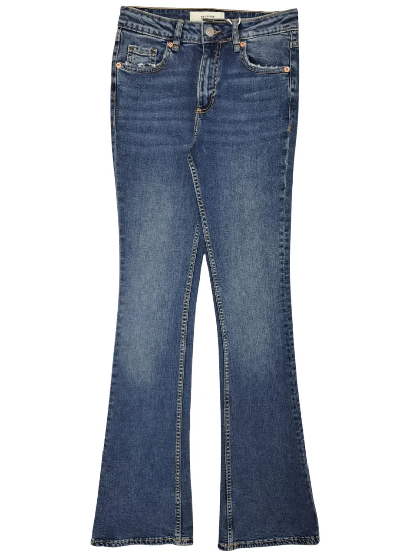 Reserved Ladies Rib Detail Bootcut Jeans - Blue sold by FBO