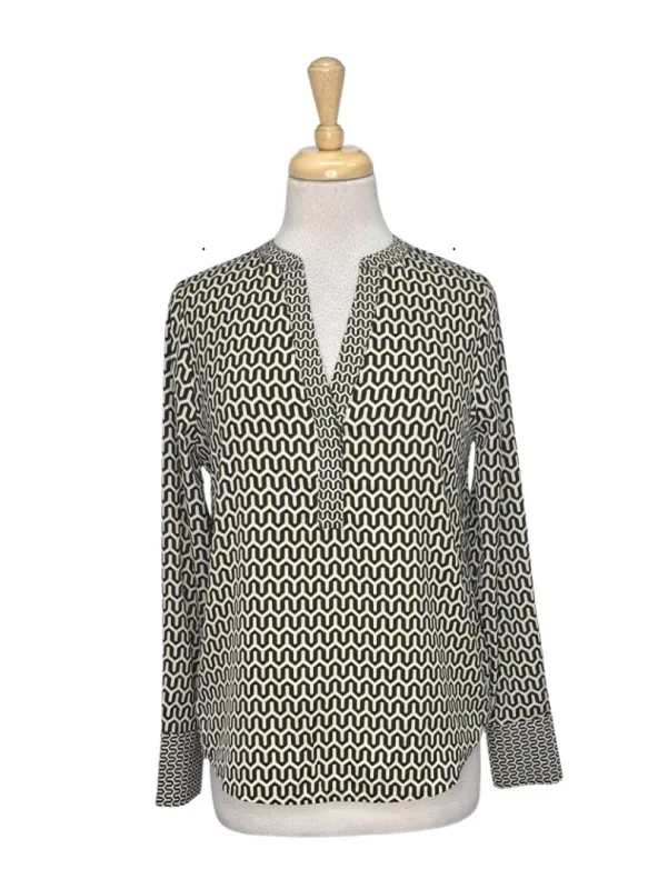 Solene Ladies Detailed Blouse - Black/Beige sold by FBO