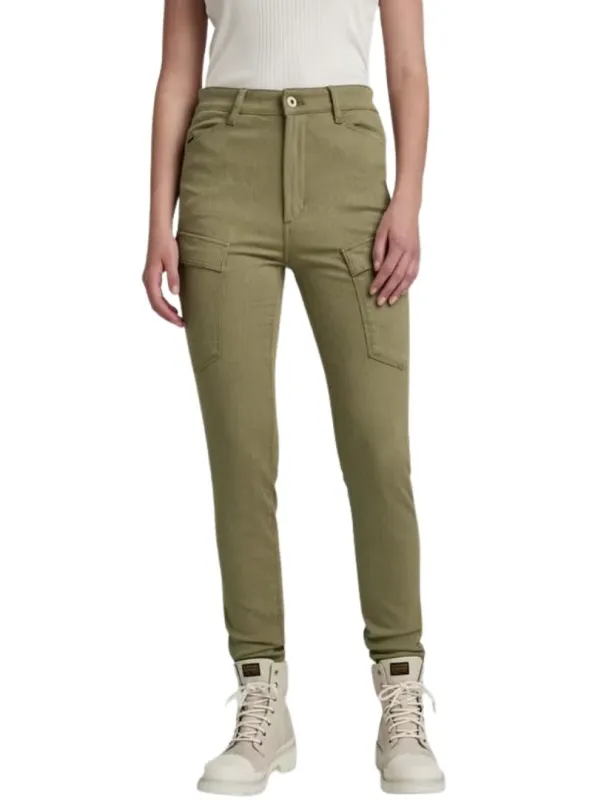 G Star Raw Ladies Kafey Cargo Ultra High Skinny - Green sold by FBO