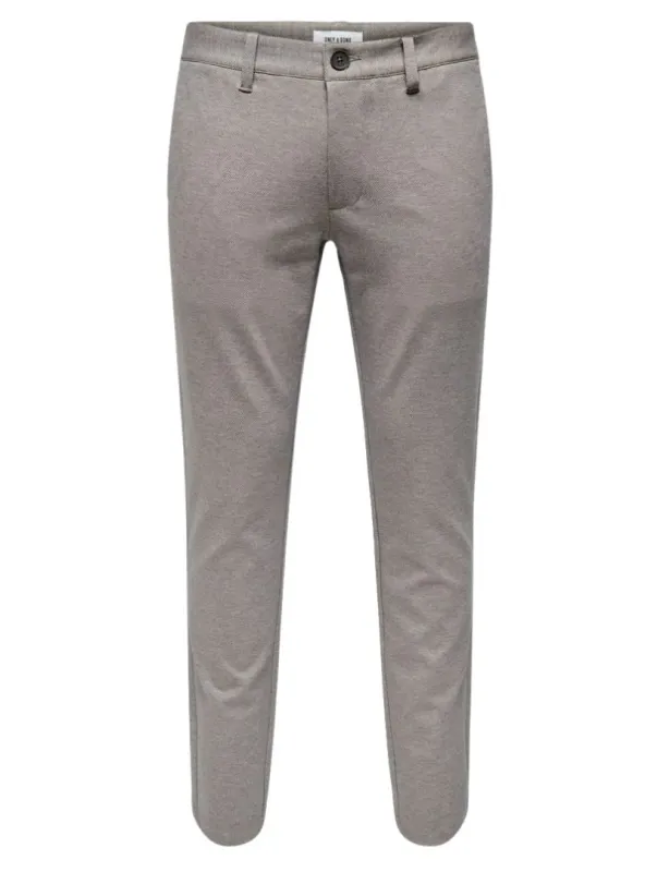 Only & Sons Mens Onsmark Slim Tap Pants - Beige made by ONLY & SONS