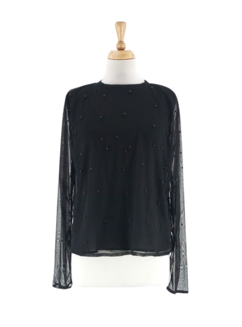LONG SLEEVE MESH TOP sold by FBO