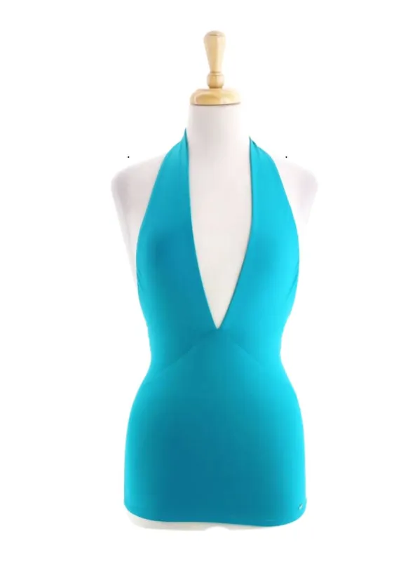 Morgan de Toi Halterneck Top - Turquoise sold by FBO