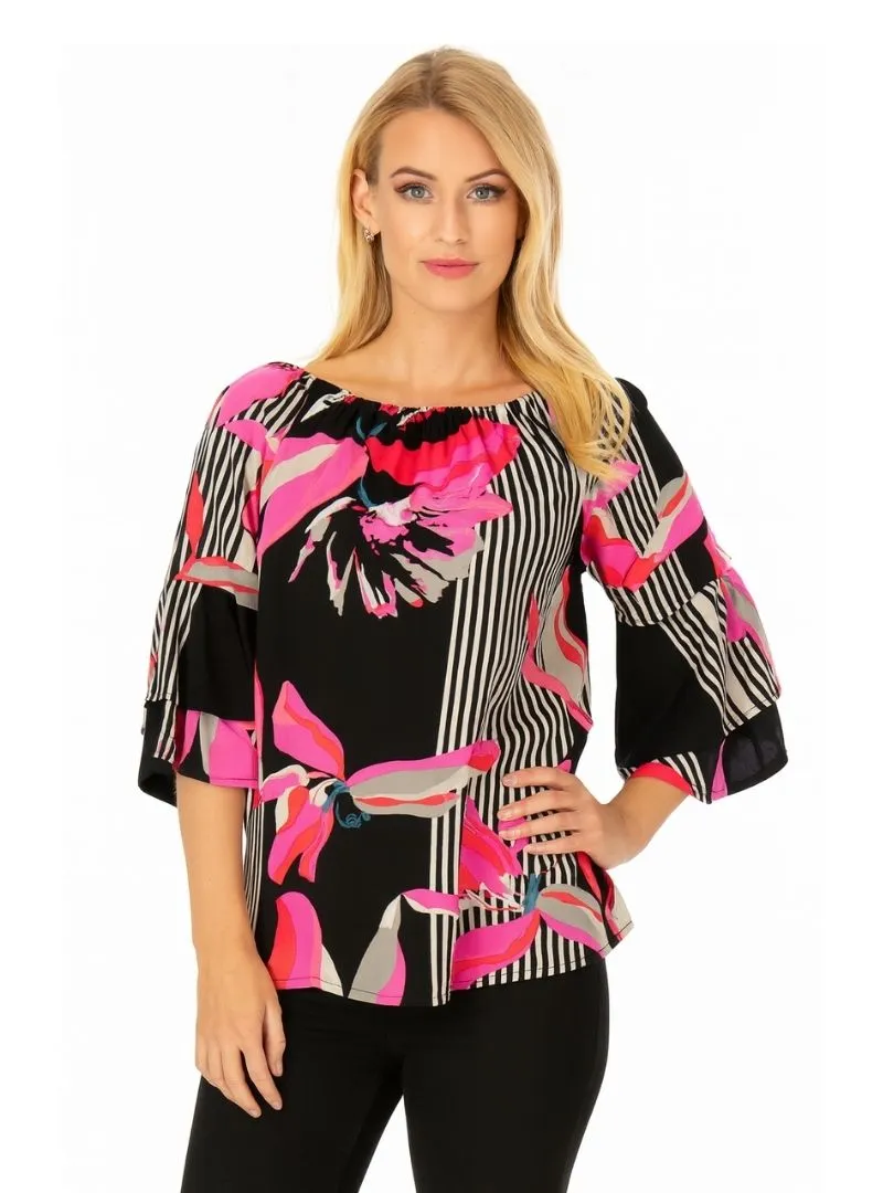 Lascana Ladies Floral Striped Blouse - Multi sold by FBO