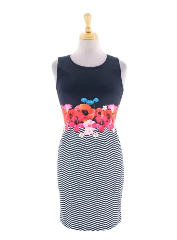 Lascana Printed Dress - Navy sold by FBO