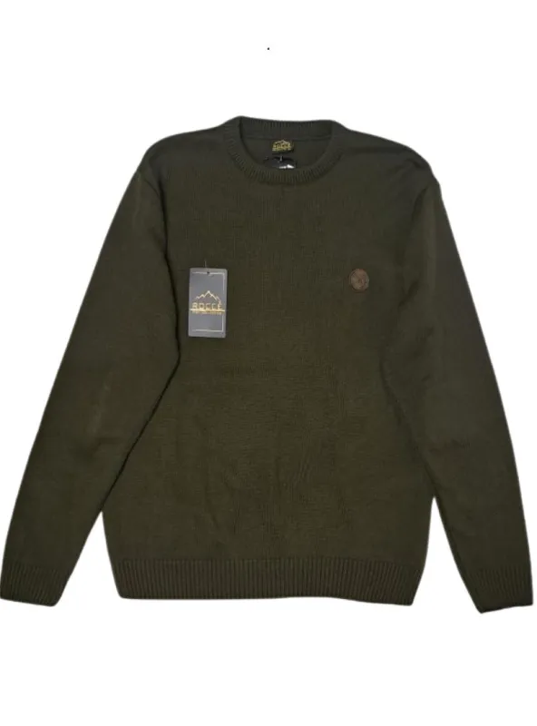 Rocce Mens Basic Knit Top - Green/Brown made by FBO