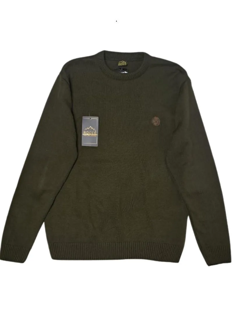 Rocce Mens Basic Knit Top - Green/Brown sold by FBO