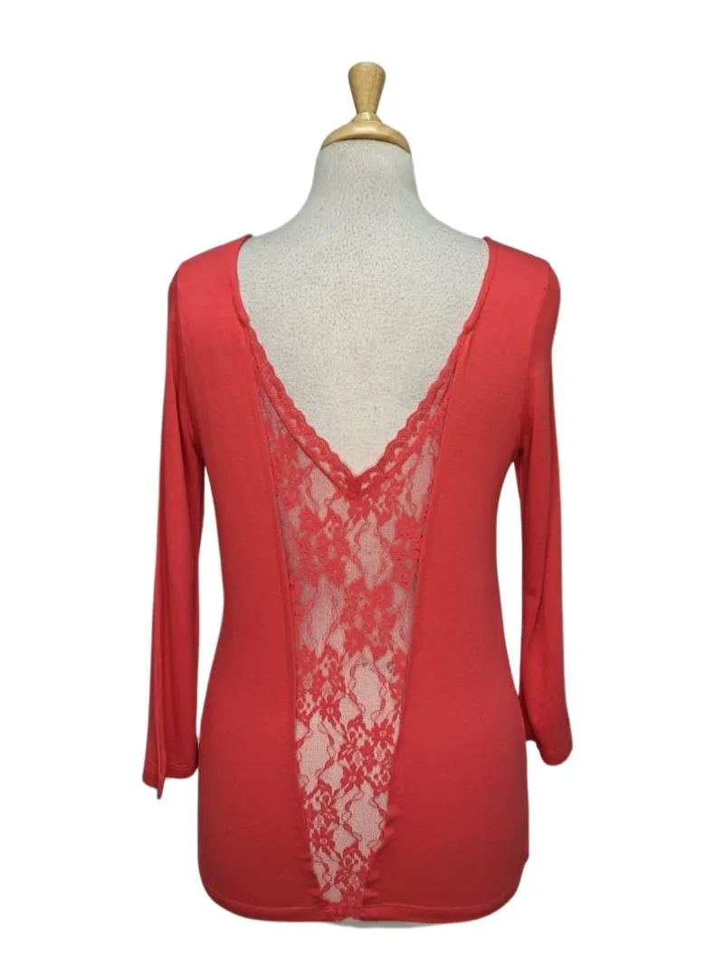 Morgan Ladies Lace Detailed Top - Red sold by FBO product image thumbnail 2