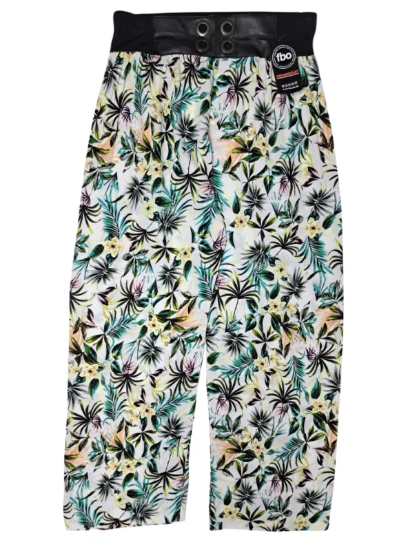 Inside Ladies Floral Detailed Pants - White/Black/Green sold by FBO
