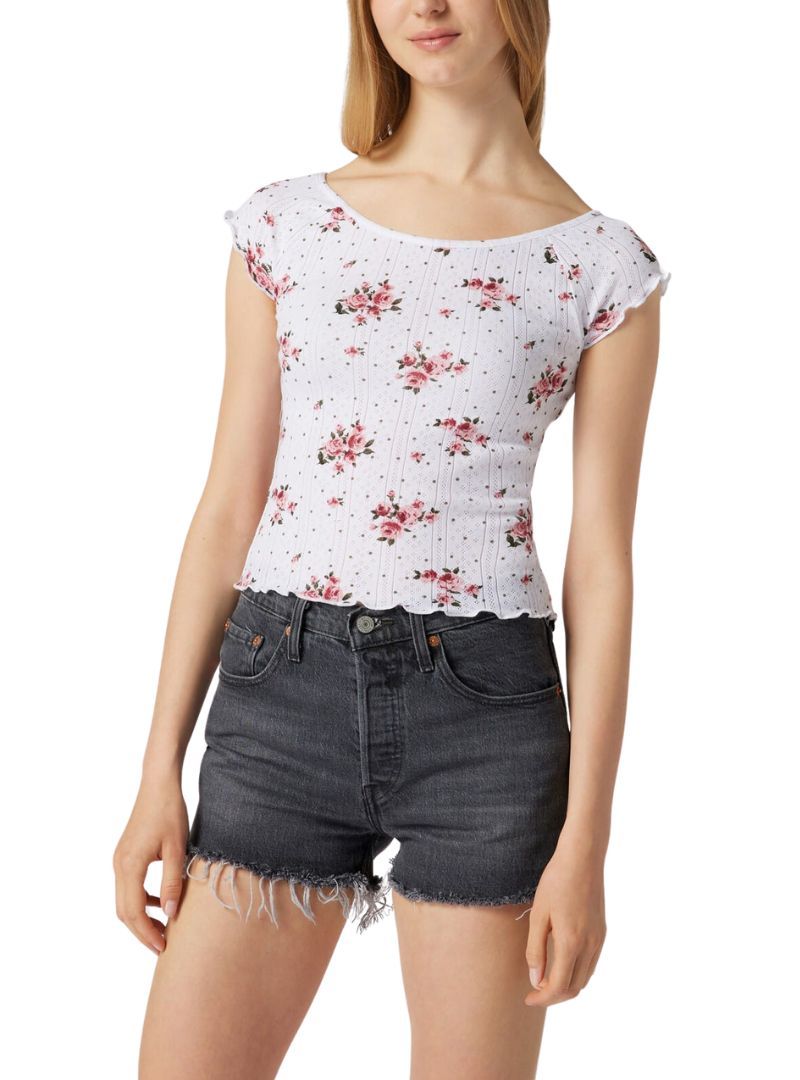 DETAILED FLORAL DOTTED TOP sold by FBO
