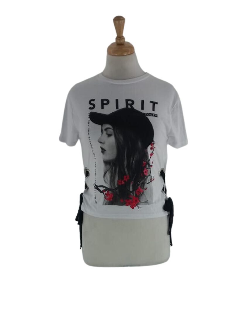 LACED PRINTED TEE sold by FBO