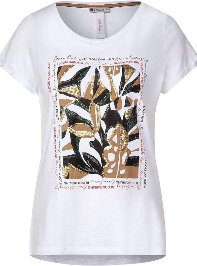 BASIC PRINTED DETAILED SEQUINS TOP sold by FBO