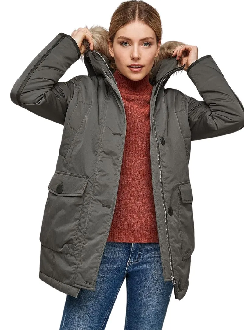 FUR HOODED PARKA JACKET sold by FBO