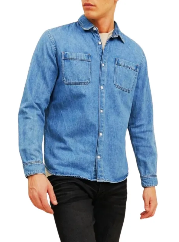 CASUAL BUTTONED UP DENIM SHIRT sold by FBO