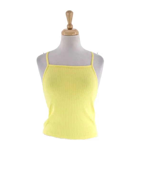 RIBBED SQUARE NECK CAMI sold by FBO