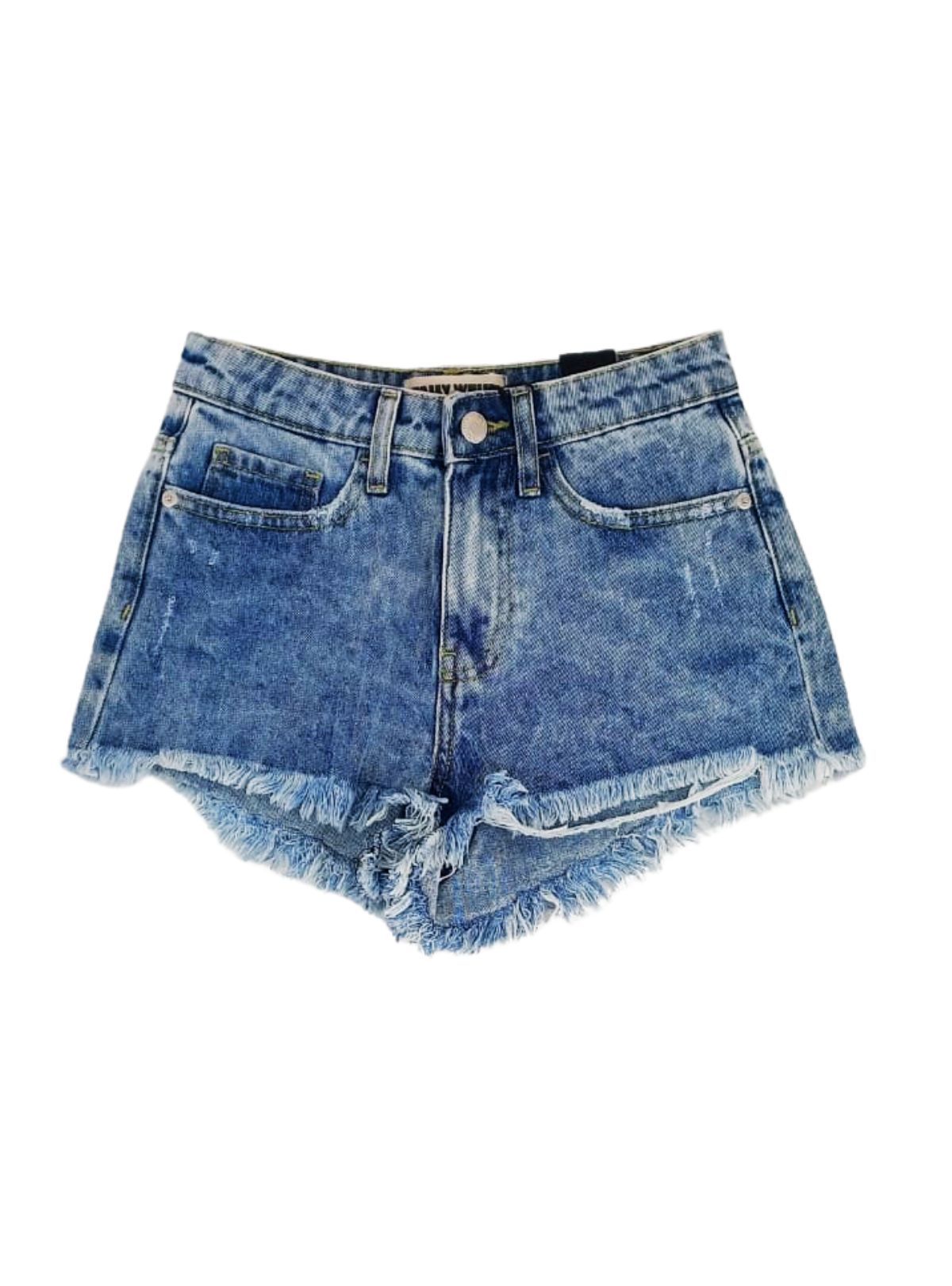 RIPPED RAW HEM DENIM SHORT sold by FBO