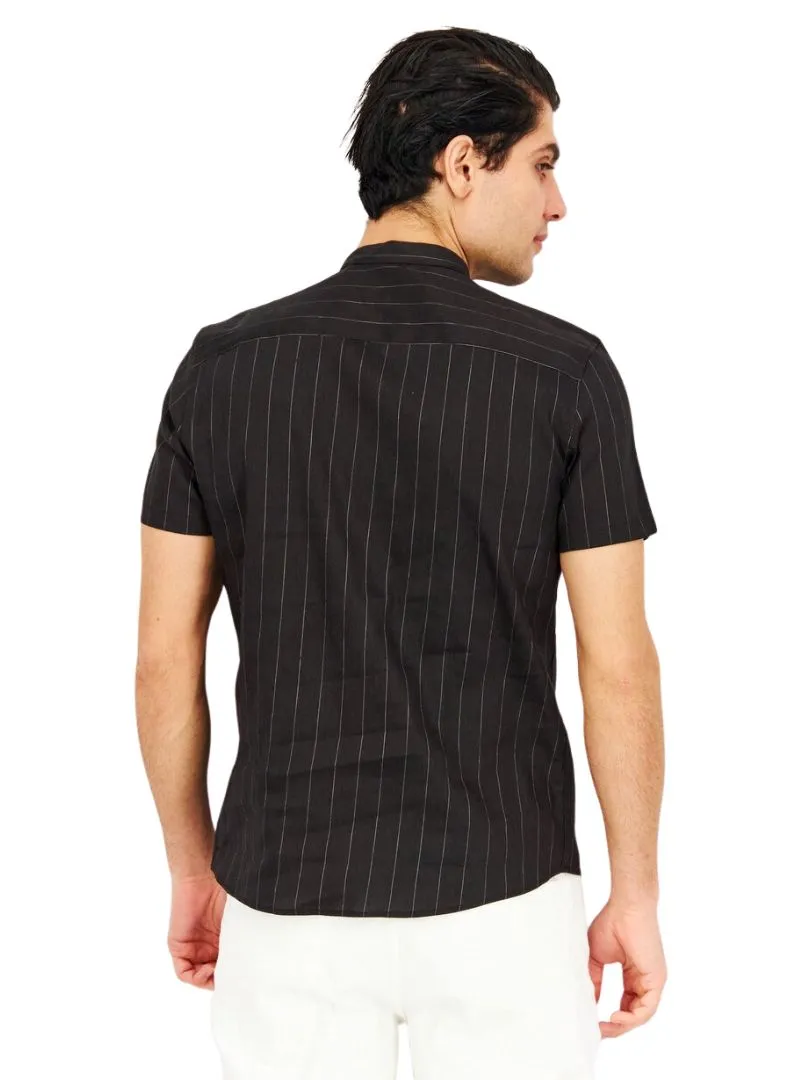 DETAILED STRIPPED CHINESE COLLA SHIRT sold by FBO product image thumbnail 3