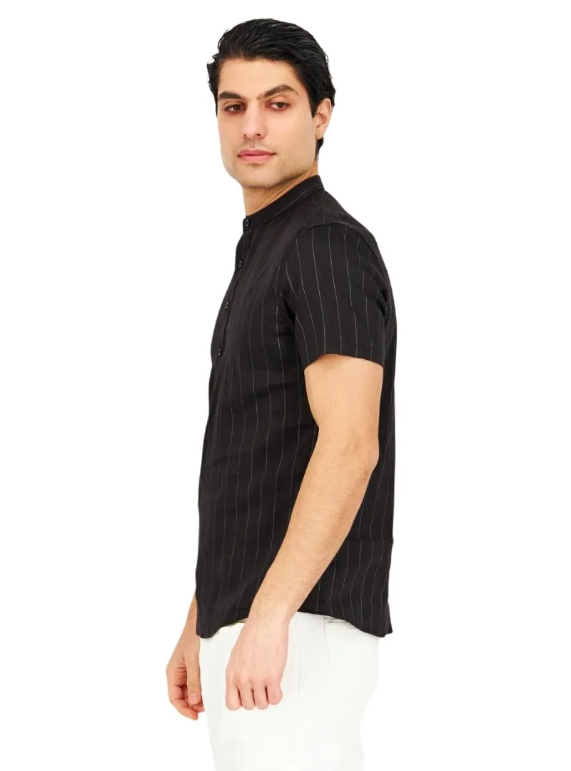 DETAILED STRIPPED CHINESE COLLA SHIRT sold by FBO product image thumbnail 2