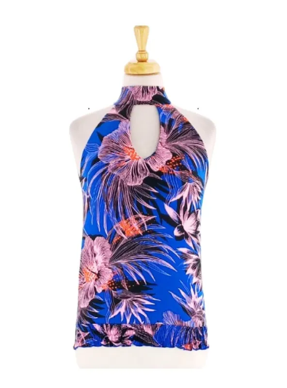 PRINTED HALTERNECK BLOUSE sold by FBO