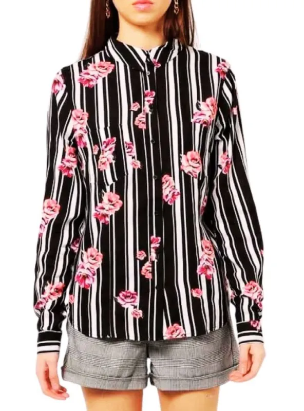 STRIPED FLORAL PRINT BLOUSE sold by FBO