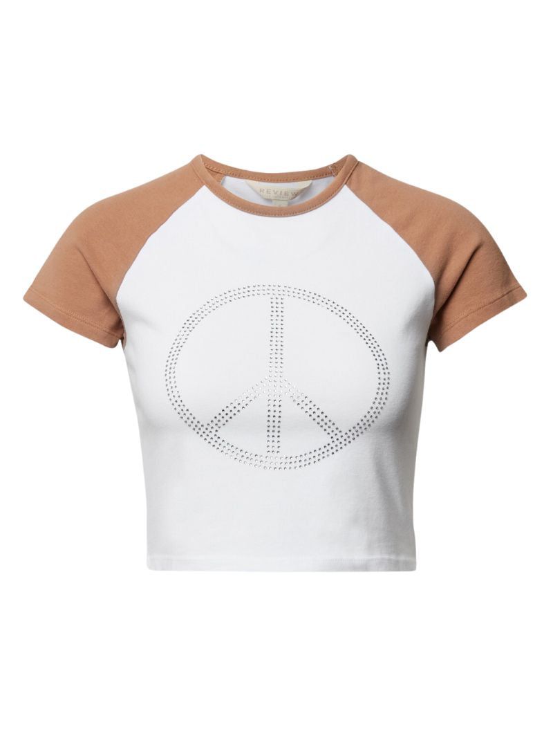 PEACE SENQUINCED CROPPED TEE sold by FBO product image thumbnail 3