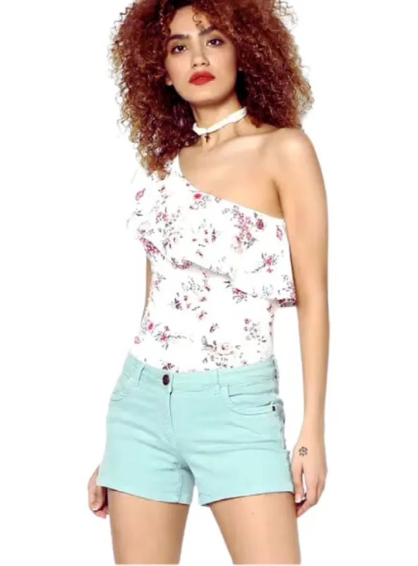 ONE SHOULDER FLORAL PRINT TOP sold by FBO