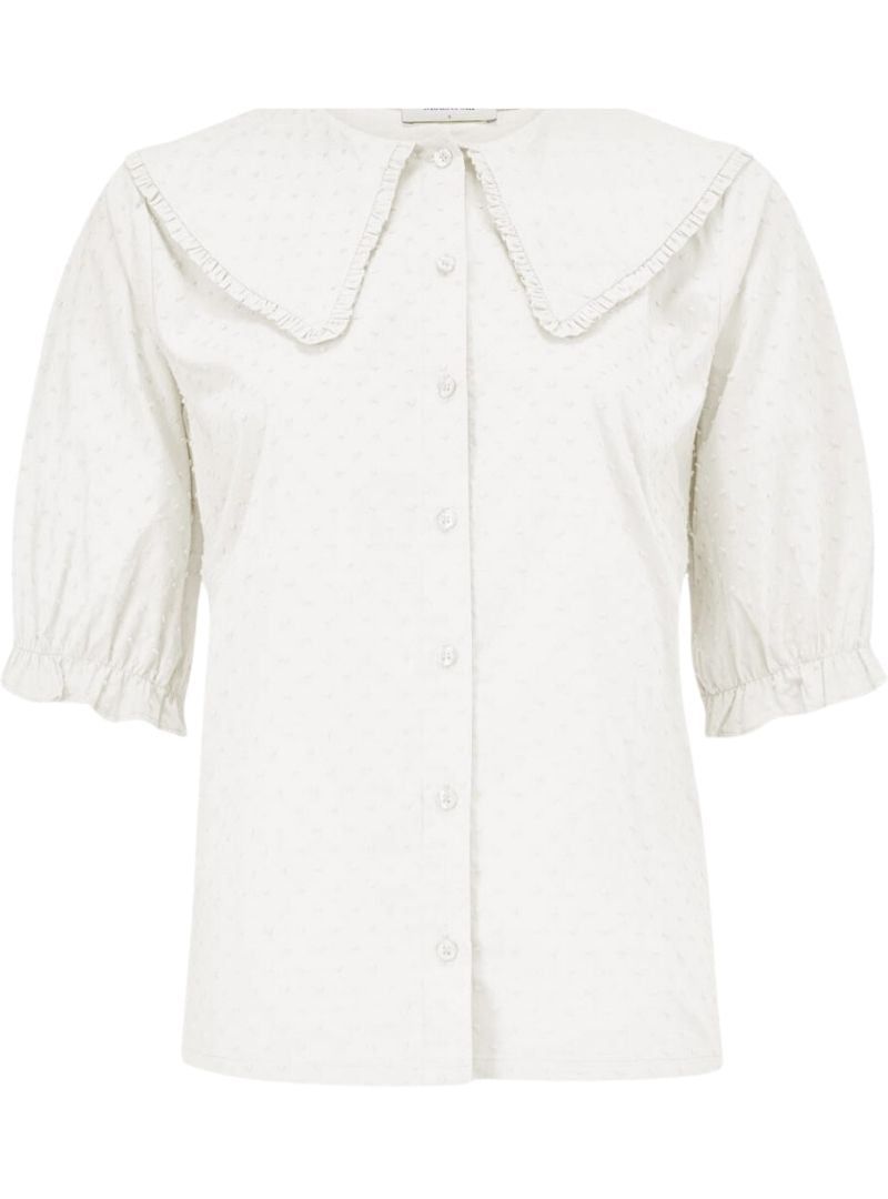 DETAILED FRILL BUTTON BLOUSE sold by FBO