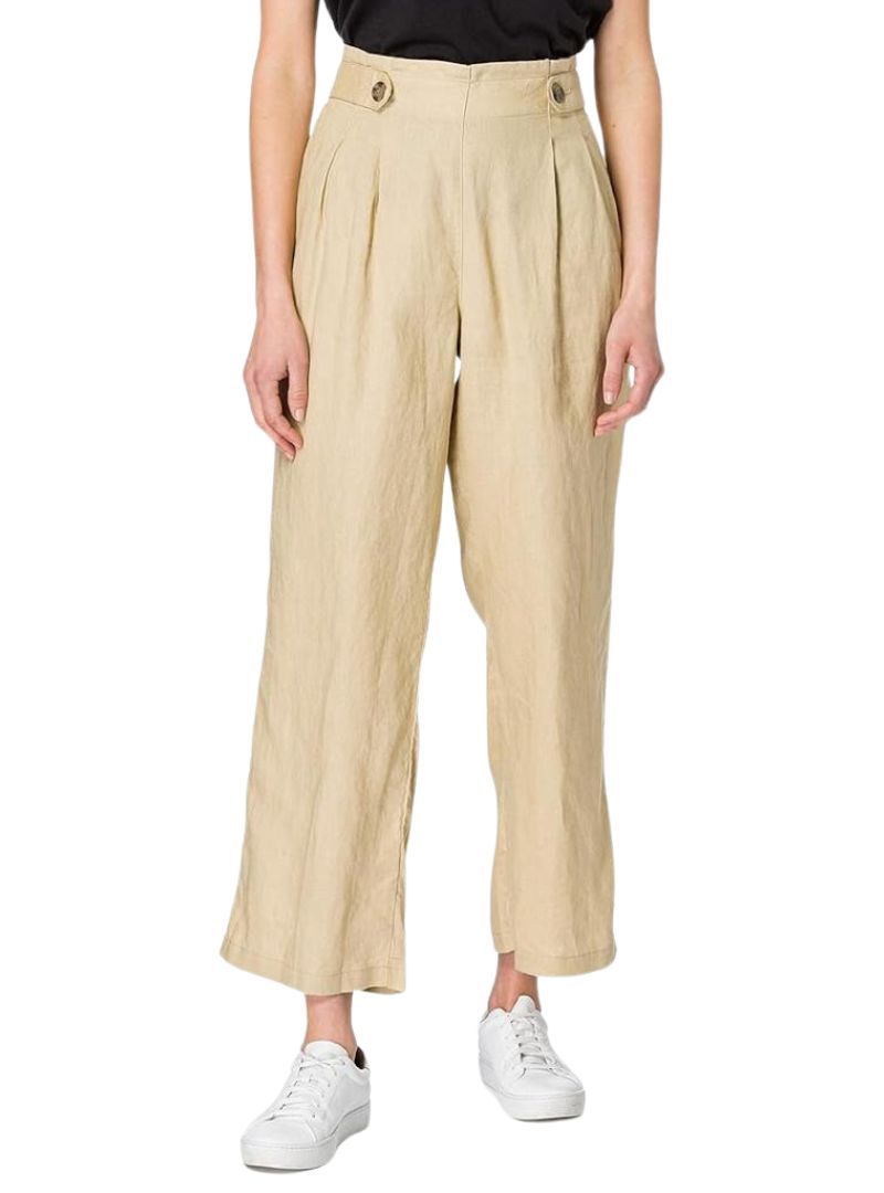 BUTTON DETAIL LINEN WIDE LEG TROUSER sold by FBO product image thumbnail 2