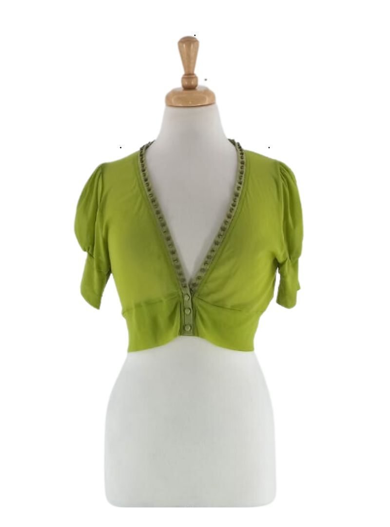 V NECK MESH CROP TOP sold by FBO