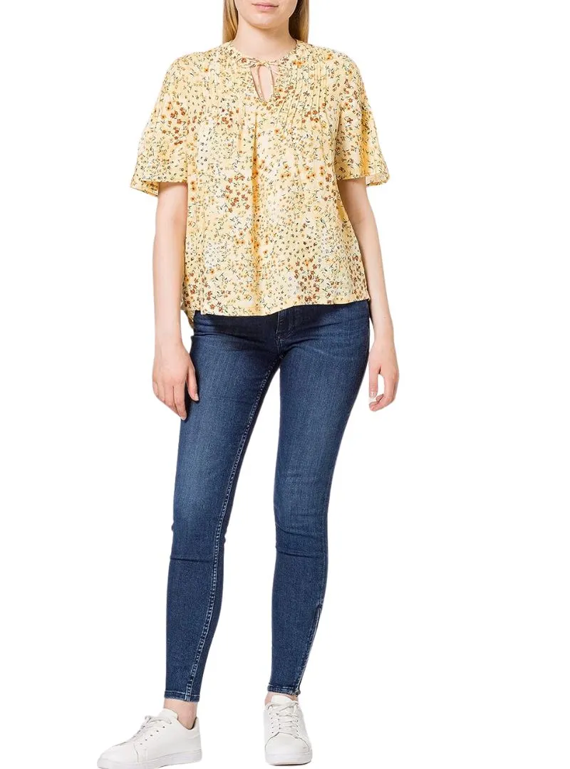 FLORAL DETAILED FLARE SLEEVE BLOUSE sold by FBO