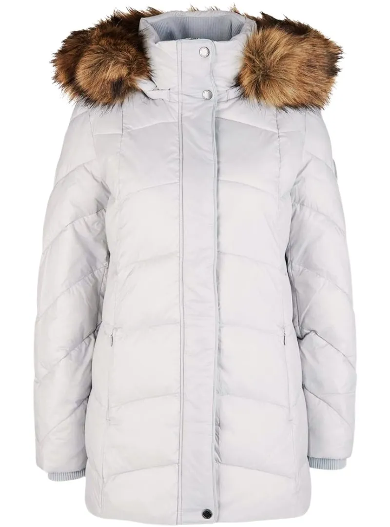 FAUX FUR HOODED PUFFER JACKET sold by FBO product image thumbnail 3