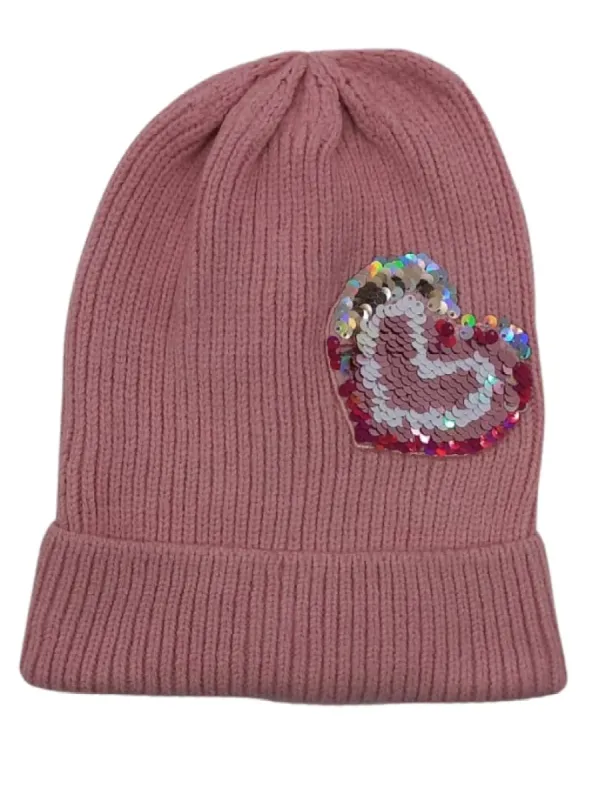 HEART DETAIL KNIT BEANIE sold by FBO