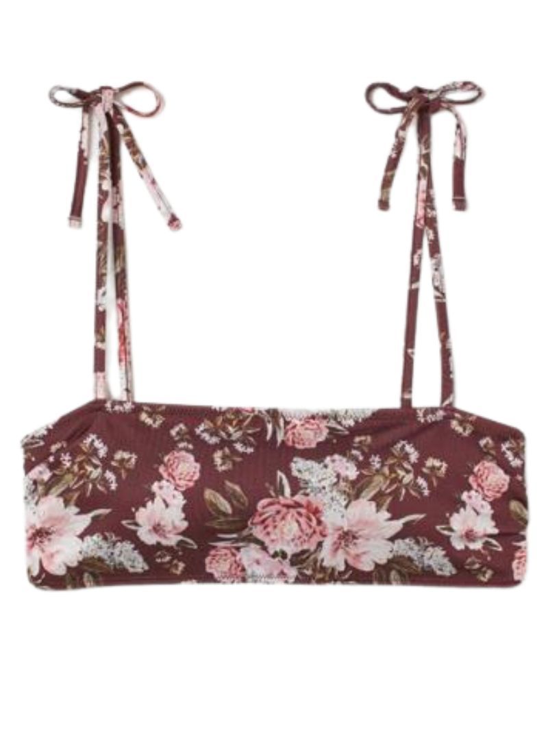 FLORAL BANDEAU BIKINI TOP sold by FBO