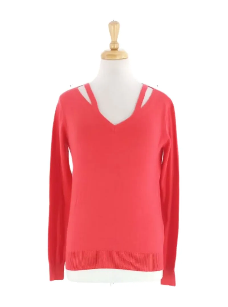 V NECK KNIT TOP sold by FBO