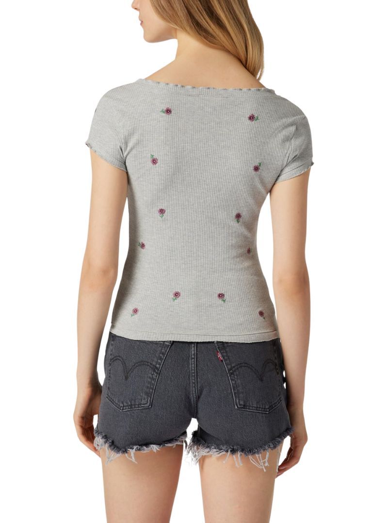 RIBBED FLORAL BUTTONED TOP sold by FBO product image thumbnail 2