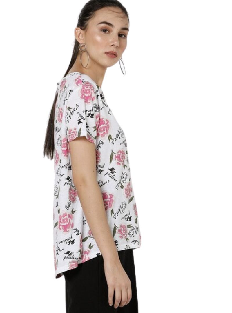 PRINTED FLORAL STATEMENT TEE sold by FBO product image thumbnail 2