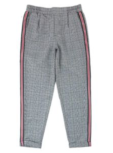 STRIPED SIDE PLAID PANTS sold by FBO