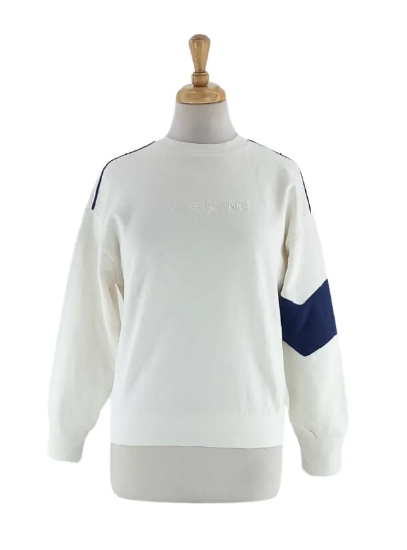 EMBRIODED CREW NECK FLEECE TOP sold by FBO