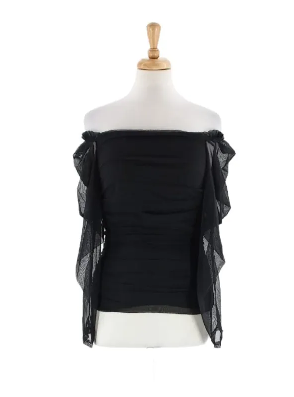 RUCHED OFF THE SHOULDER TOP sold by FBO