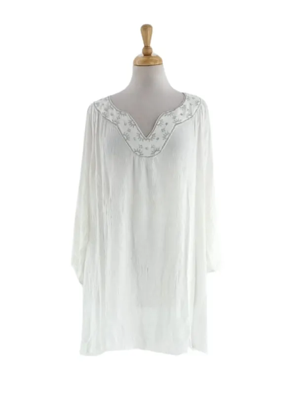 CURVED V-NECK DRESS sold by FBO