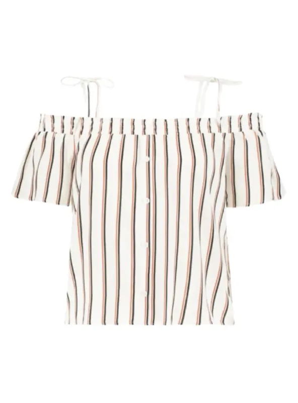 OFF SHOULDER STRIPED BLOUSE sold by FBO