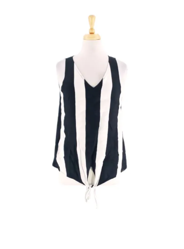 TIE FRONT STRIPED BLOUSE sold by FBO