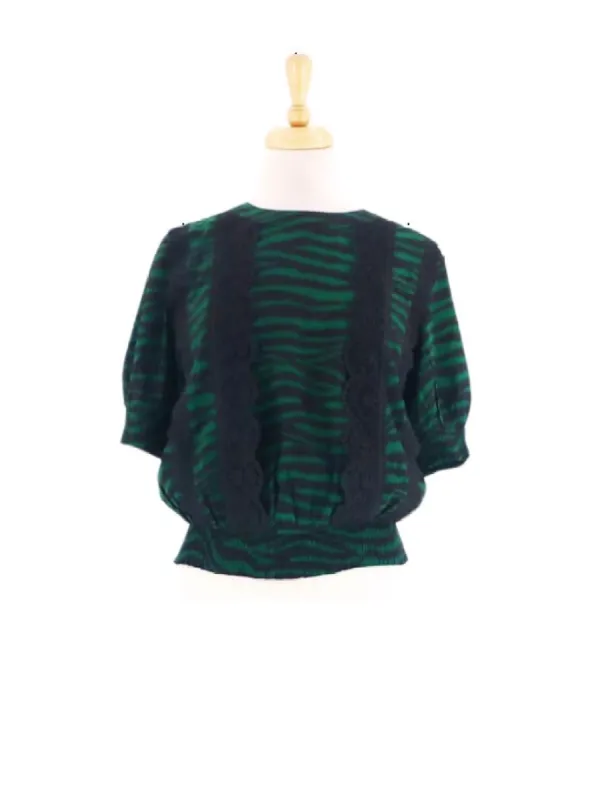 LACE DETAIL PRINTED BLOUSE sold by FBO