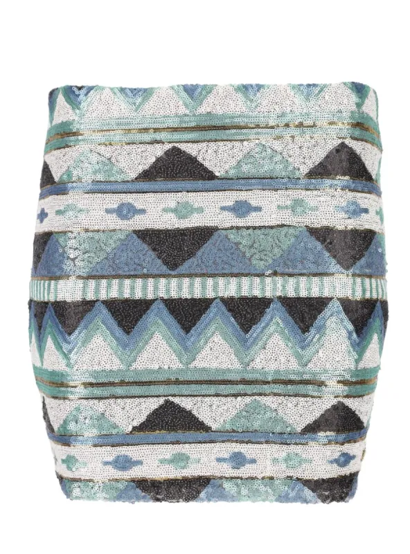 SEQUINCE PATTERNED FITTED SKIRT sold by FBO