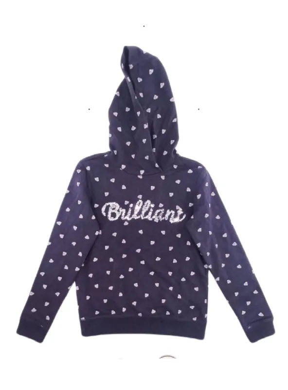 DETAILED PRINT SEQUINS LONG SLEEVE HOODIE sold by FBO