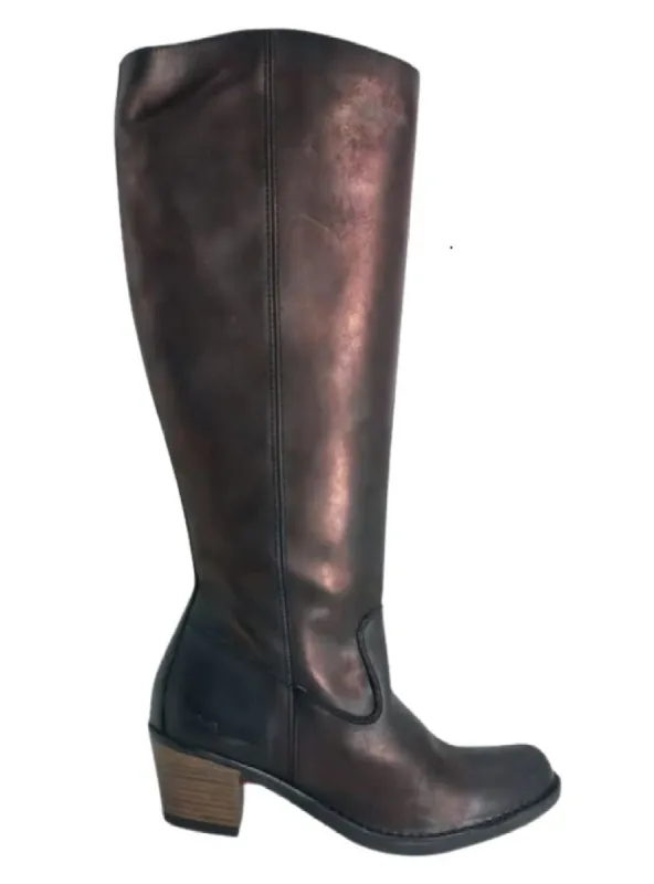 GENUINE LEATHER BLOCK HEEL BOOTS sold by FBO